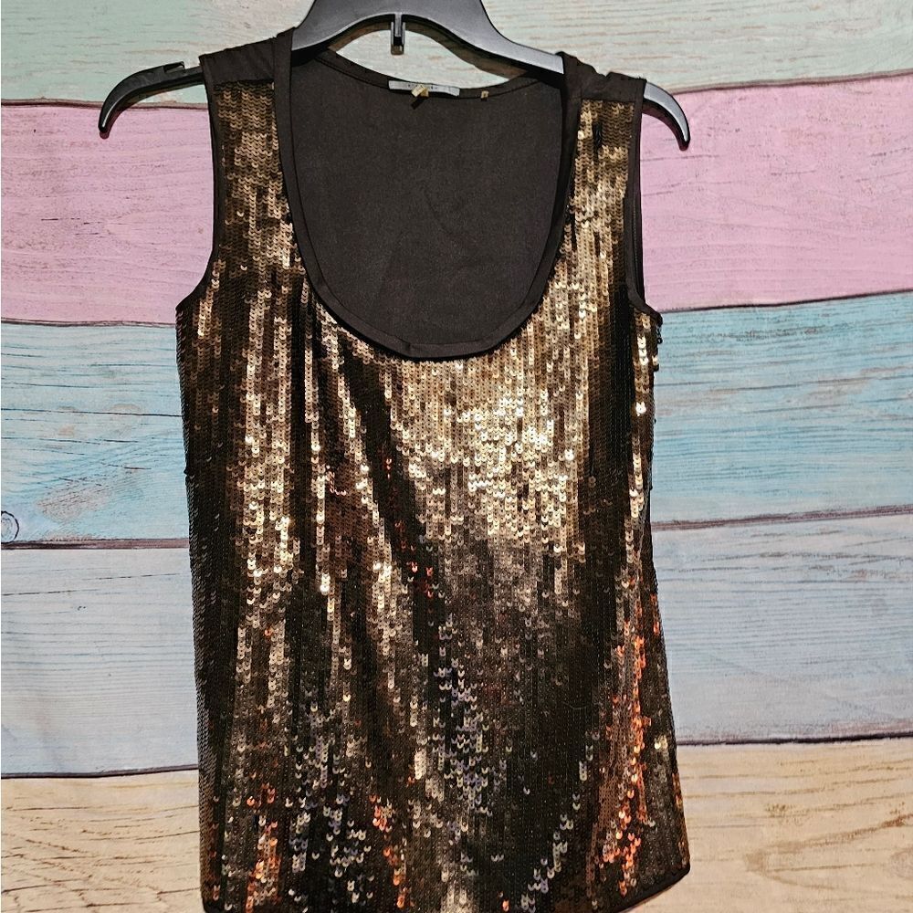 Women's Elie Tahari Sleeveless Sequin Top XS